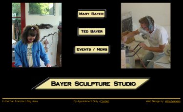 Graphic of Bayer Sculpture Studio web site home page - 2005