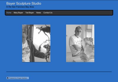 Graphic for Bayer Sculpture Studio's online portfolio web site home page